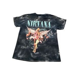 Nirvana In Utero Band Tee T-Shirt Shirt 100% Cotton Medium Men Women Tie Dye